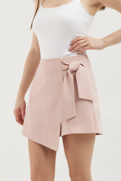 Spódnico-Spodenki EleganceTie w Kolorze Pudrowy Róż – Wygoda i Elegancja w Jednym